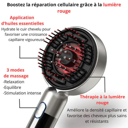 LUMYNEA - 3-en-1 : Luminothérapie LED Rouge + Massage Vibrant + Soin Expert du Cuir Chevelu